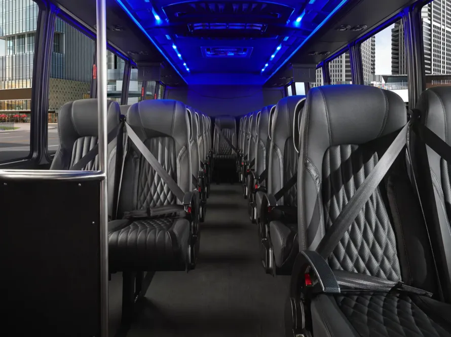 28 Passenger Charter Bus Rental in San Jose inner